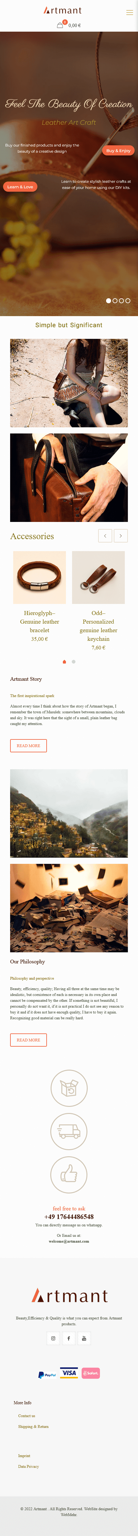 طراحی و اجرای فروشگاه اینترنتی Artmant