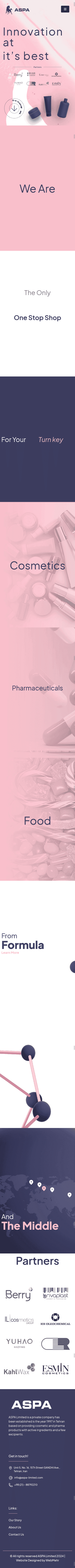 طراحی و اجرای وب سایت شرکتی آسپا